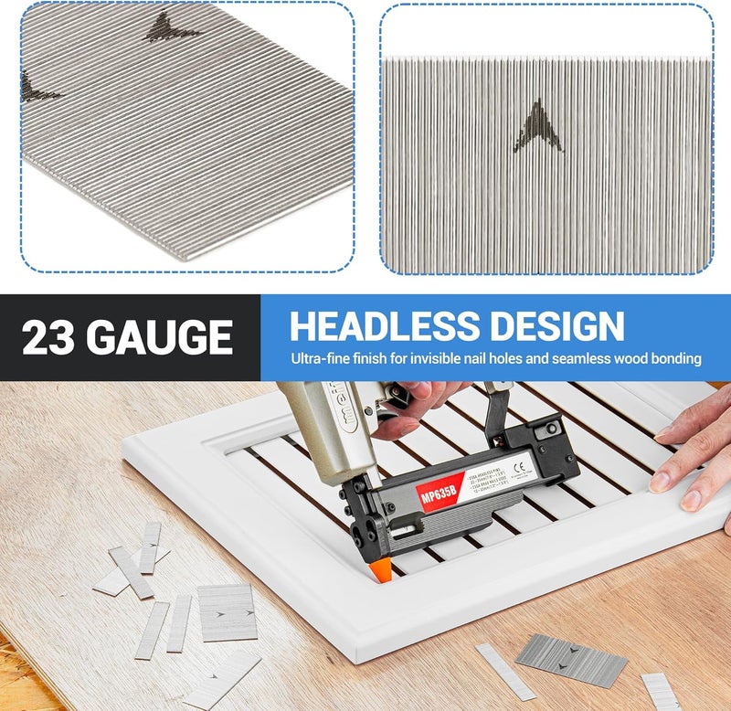 Meite 23 Gauge Pin Nails, 1-3/8 Inch 304 Stainless Steel Pin Nails - Micro 23GA Headless Nails for Nail Gun for Trim, Craft, and Woodworking (1,500 Counts) - Image 4